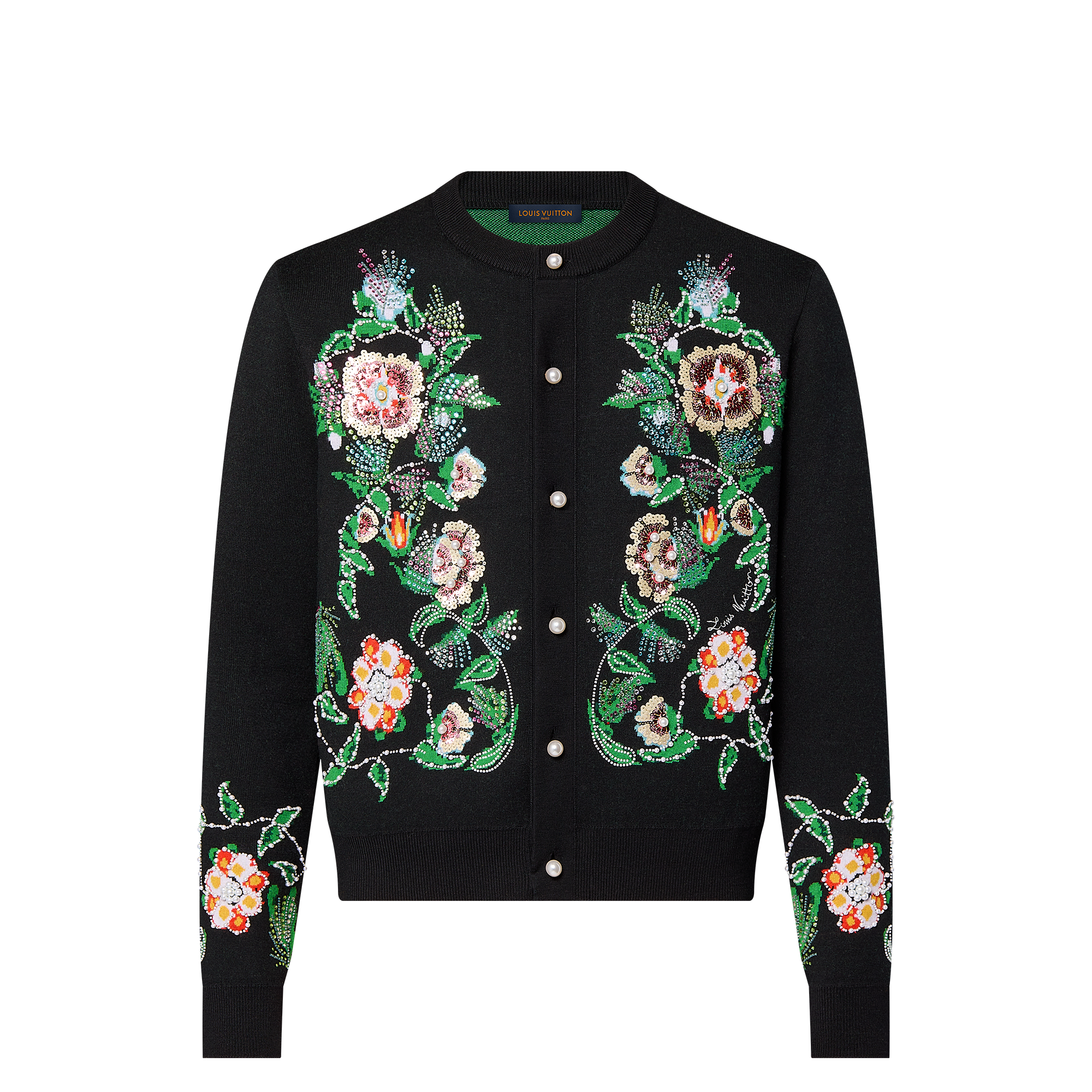 Embroidered Merino Wool Cardigan  in Men's Ready-to-Wear Knitwear and Sweatshirts collections by Louis Vuitton (Product zoom)